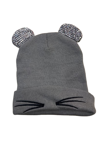 Cappellino gattino strass