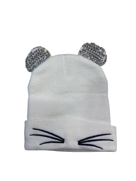 Cappellino gattino strass