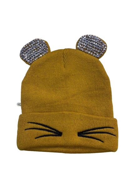 Cappellino gattino strass