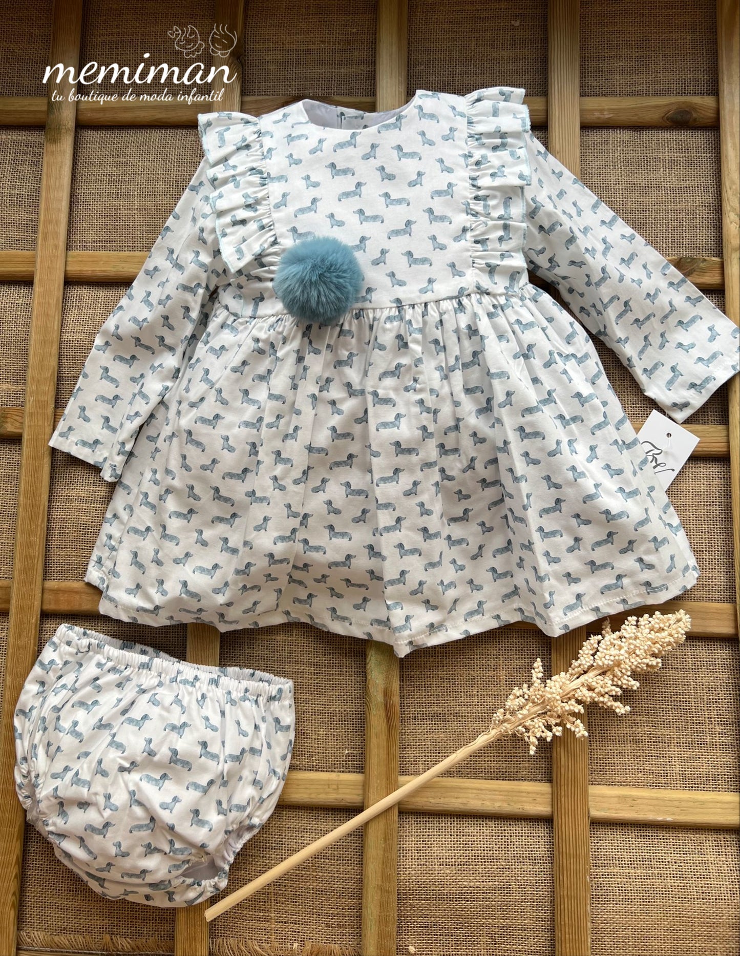 823933 Vestido de bebé com folho Tekel