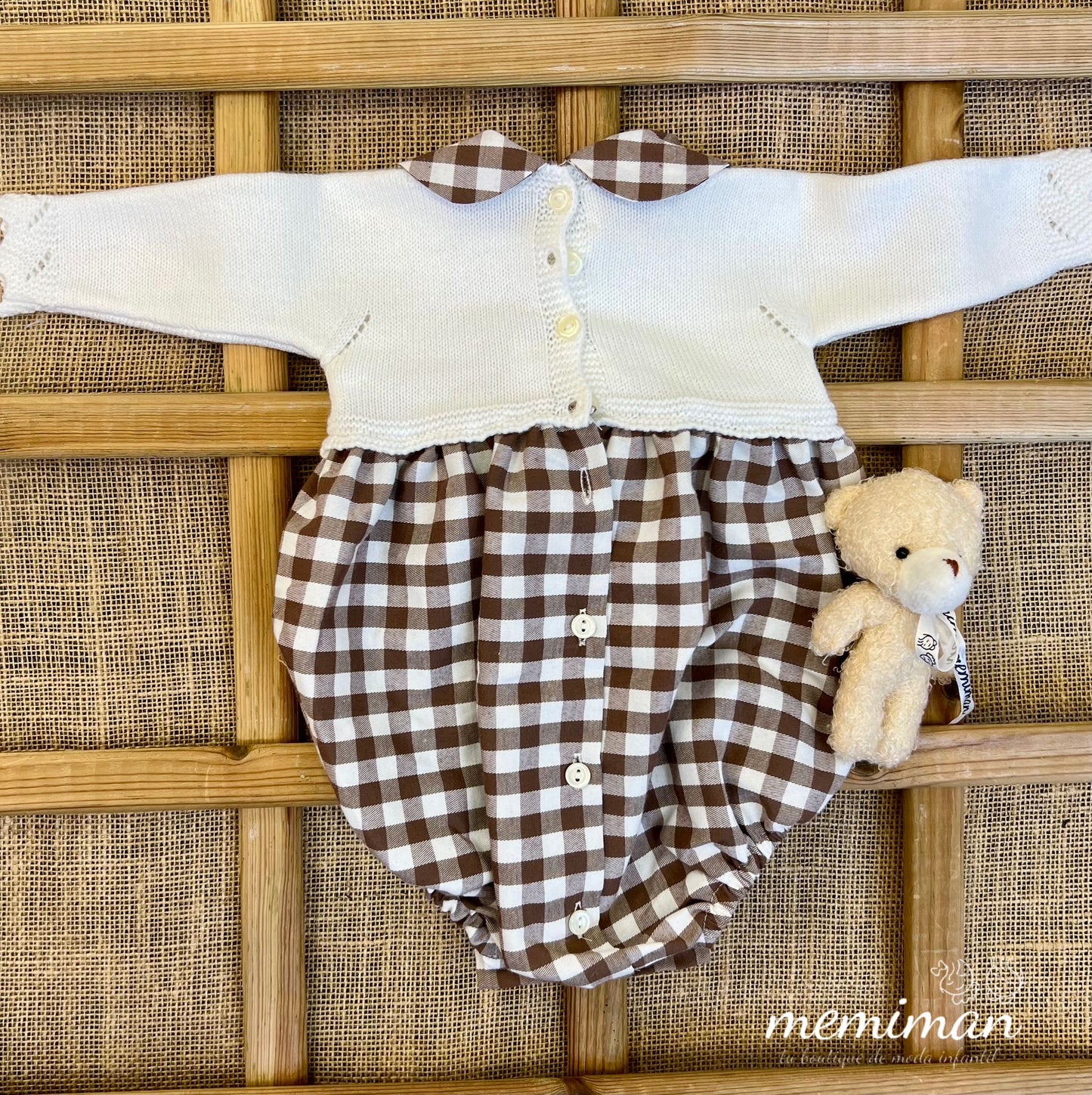 252-4599 Combinaison en tricot Vichy