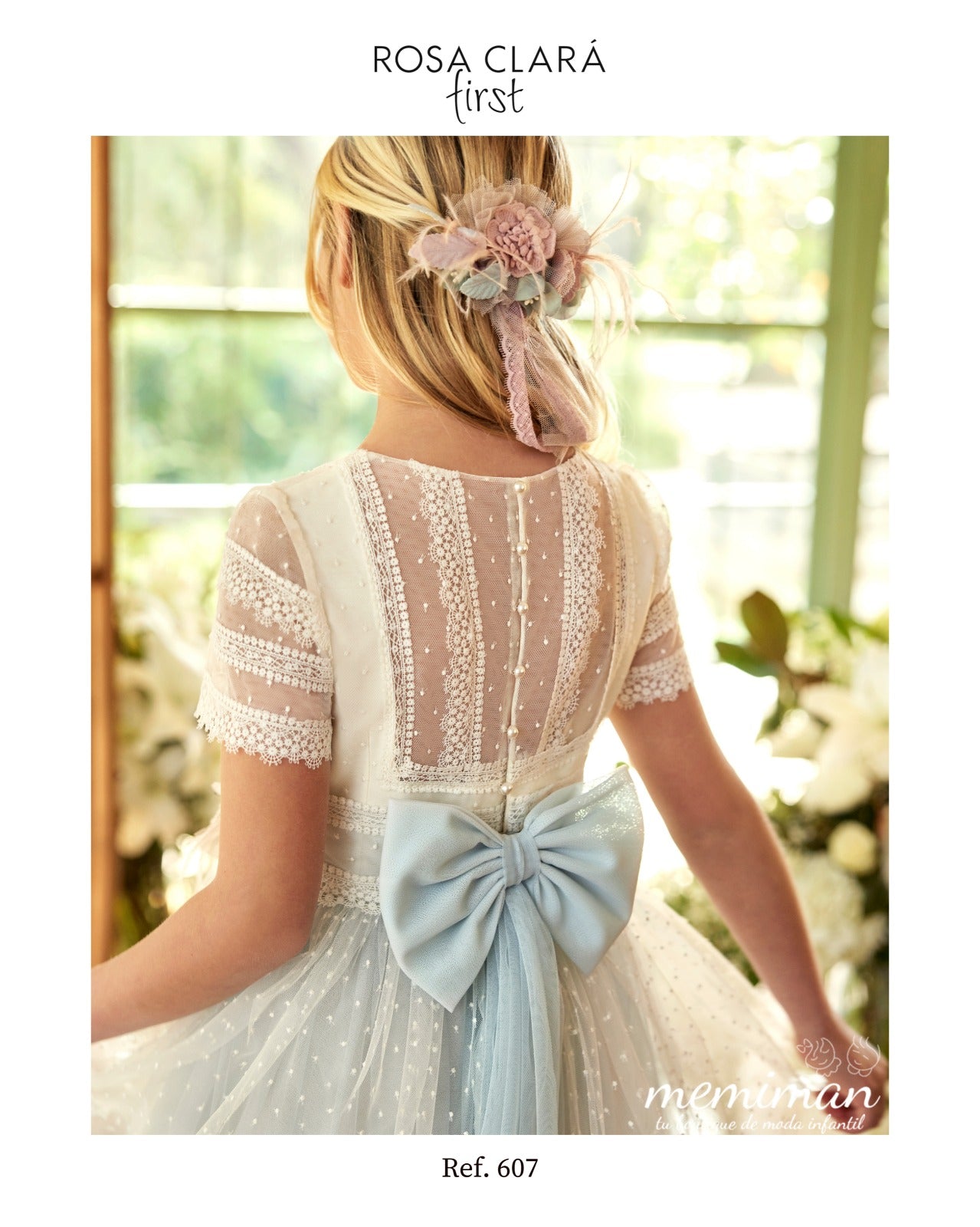 Lace Tocados Comunion Rosa Clara RT 60 X 05 TOCADO Comunión