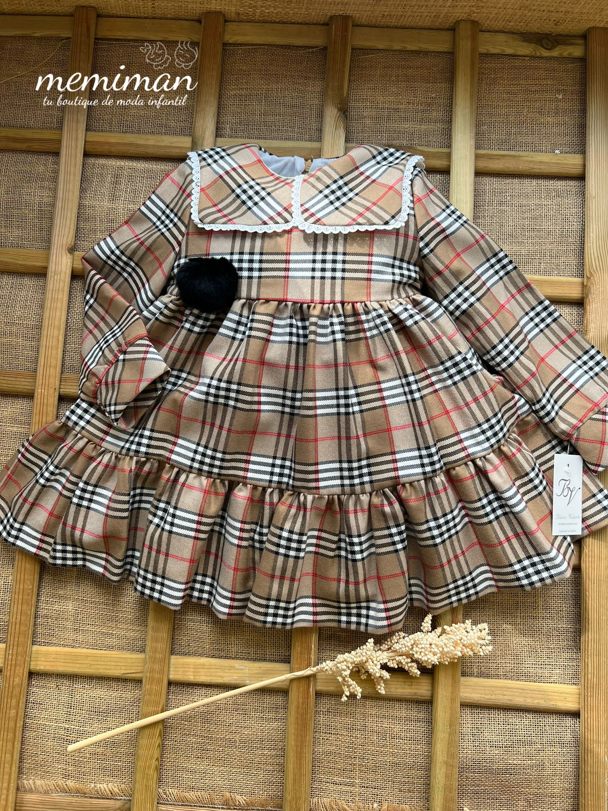 823920 Vestido de cintura subida Burberry