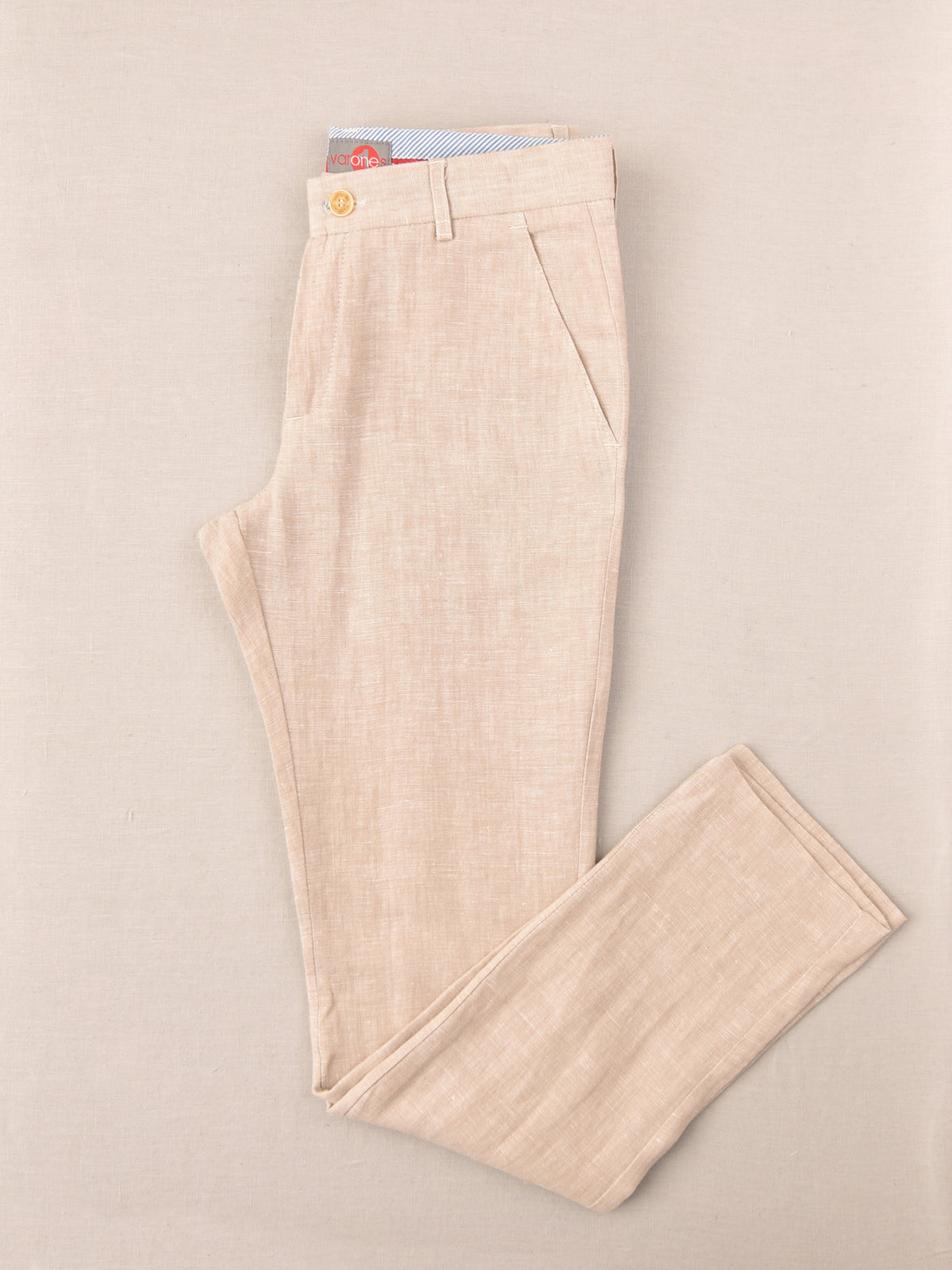 10-05052 Pantalón chino lino largo