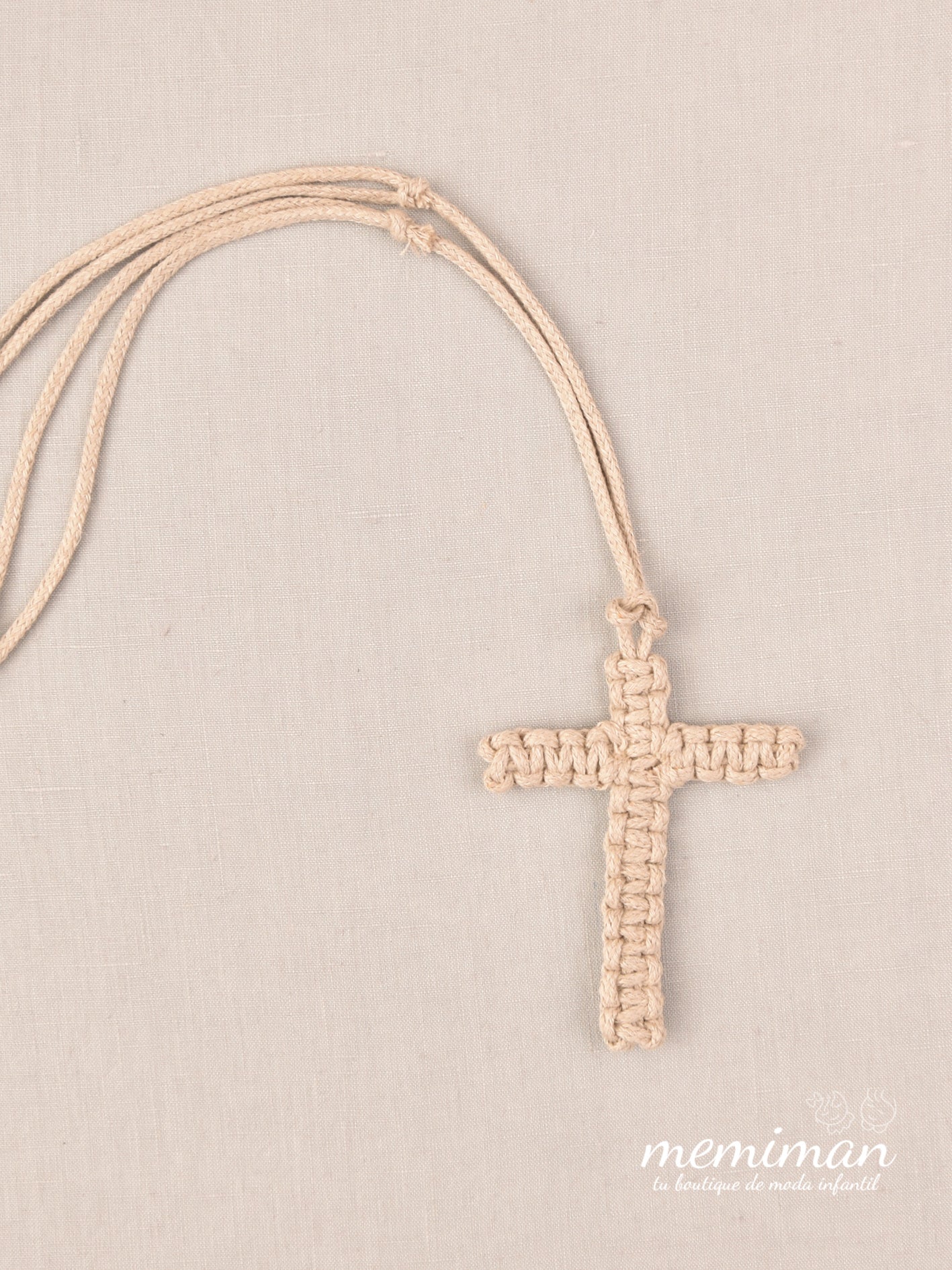 10-09031 Natural Linen Crucifix