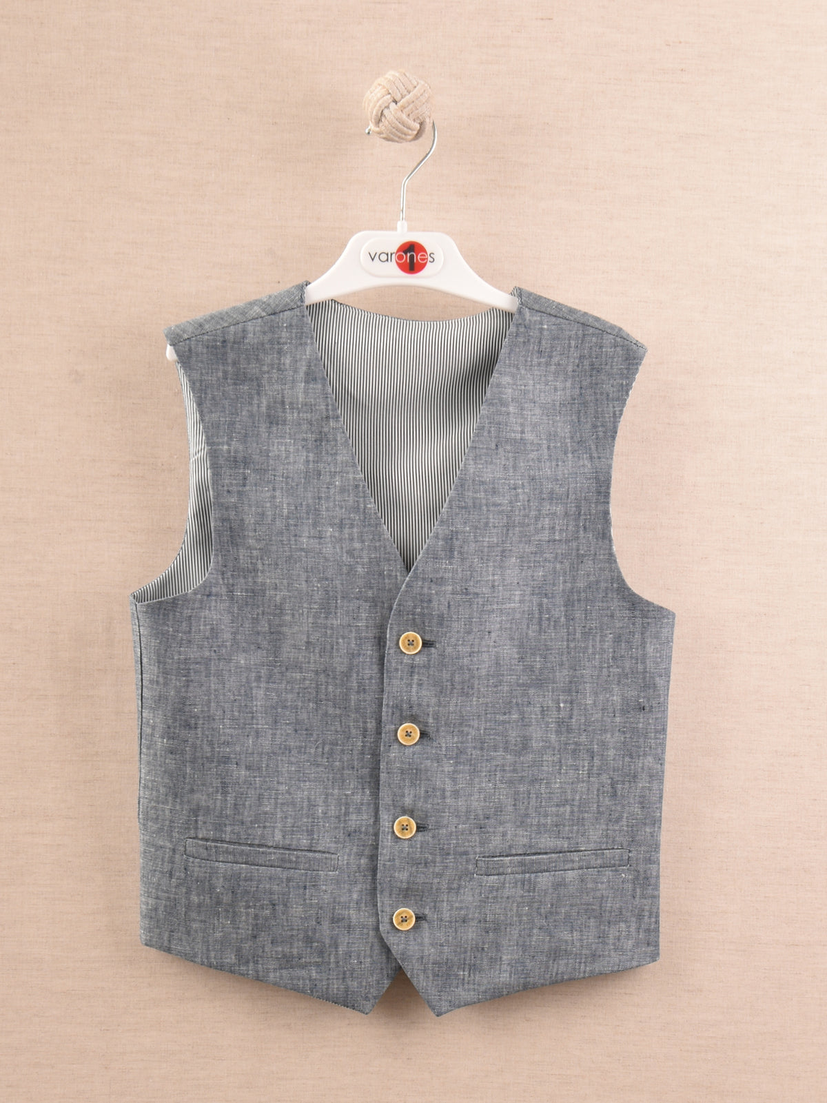 10-10021 Gilet droit en lin
