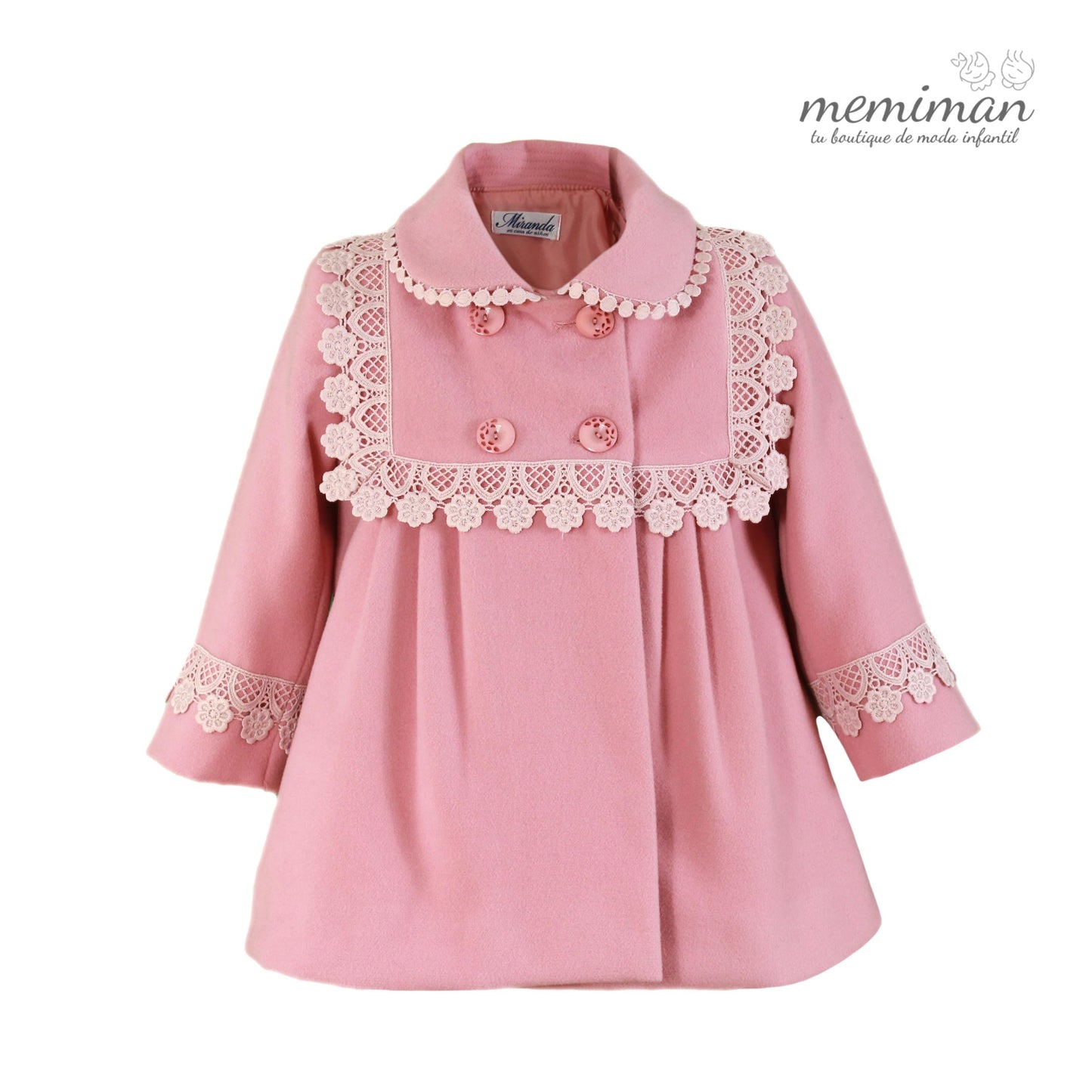 32-0102-A Manteau bébé fille à soufflet
