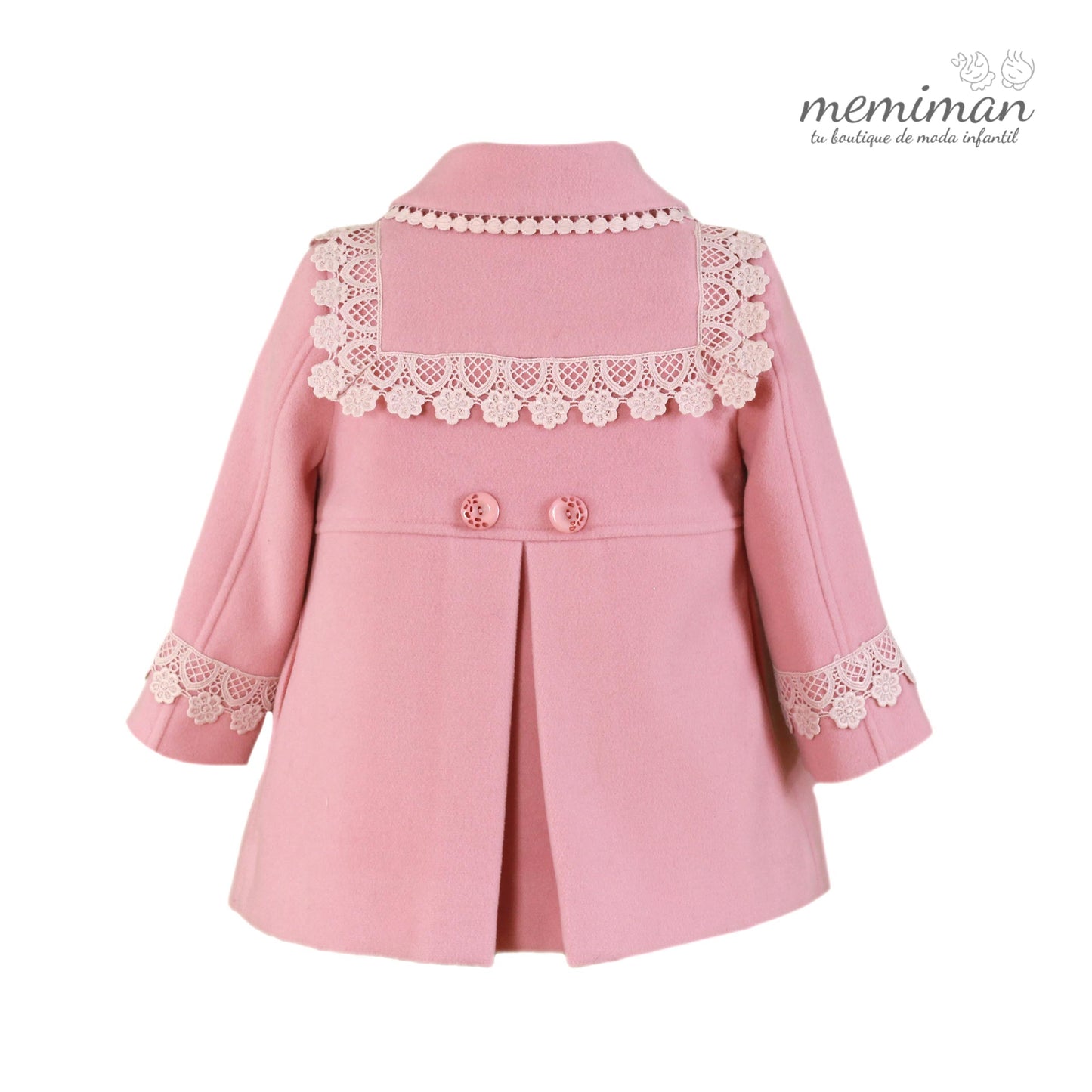 32-0102-A Baby girl's coat with gusset