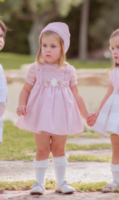33-0126-VB Vestido de bebé com cuequinha