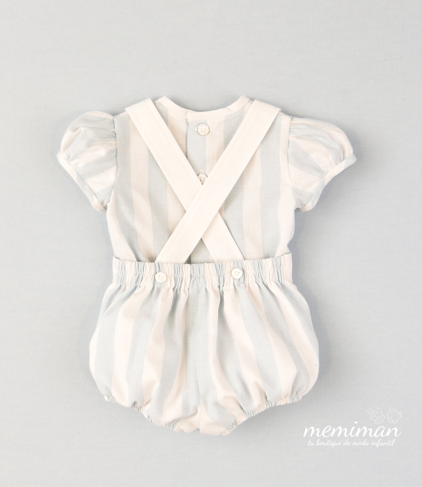 01-42008 Striped Romper Set