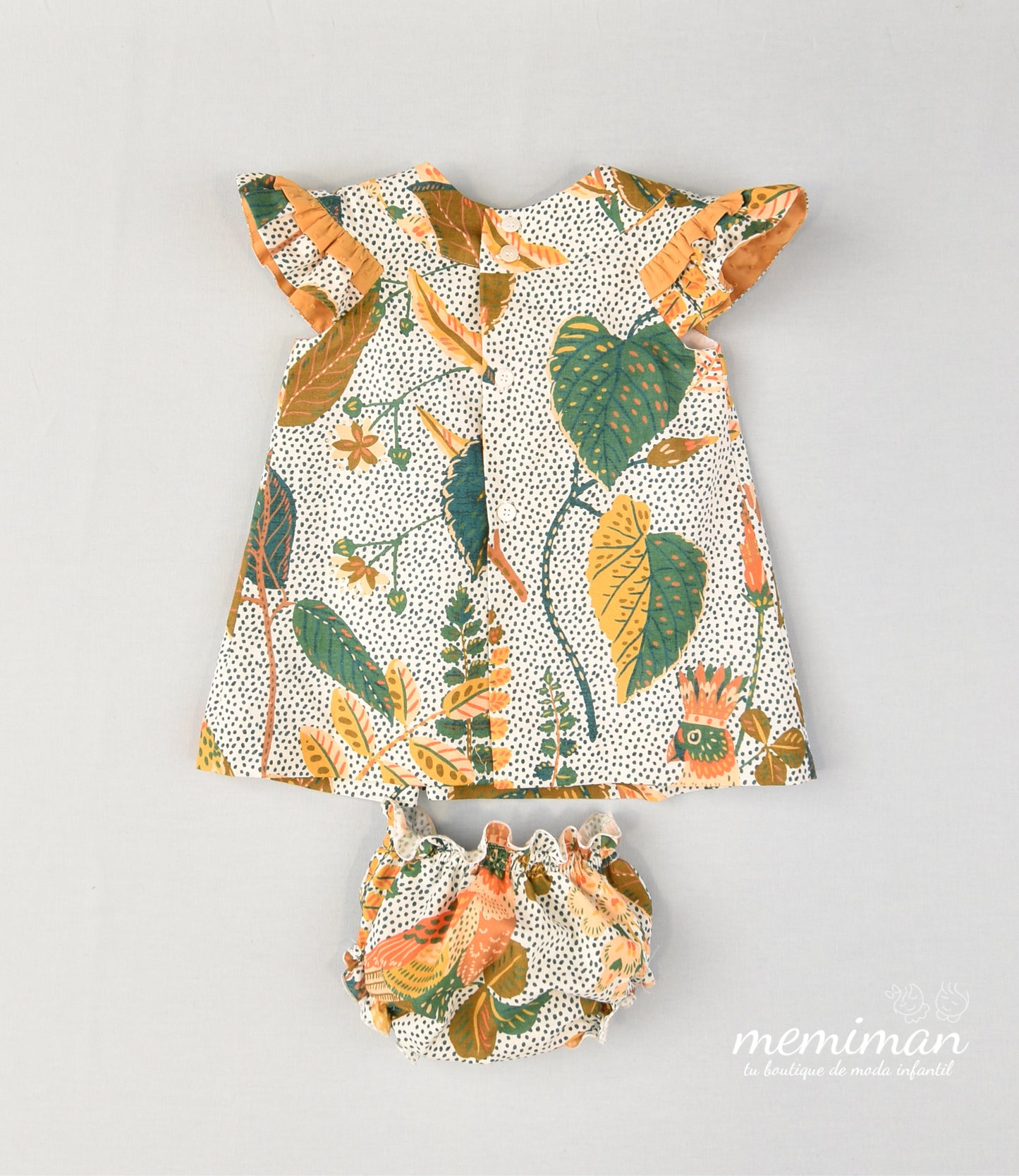 01-42034 Two-piece baby BIRDS dress (before €62.00)