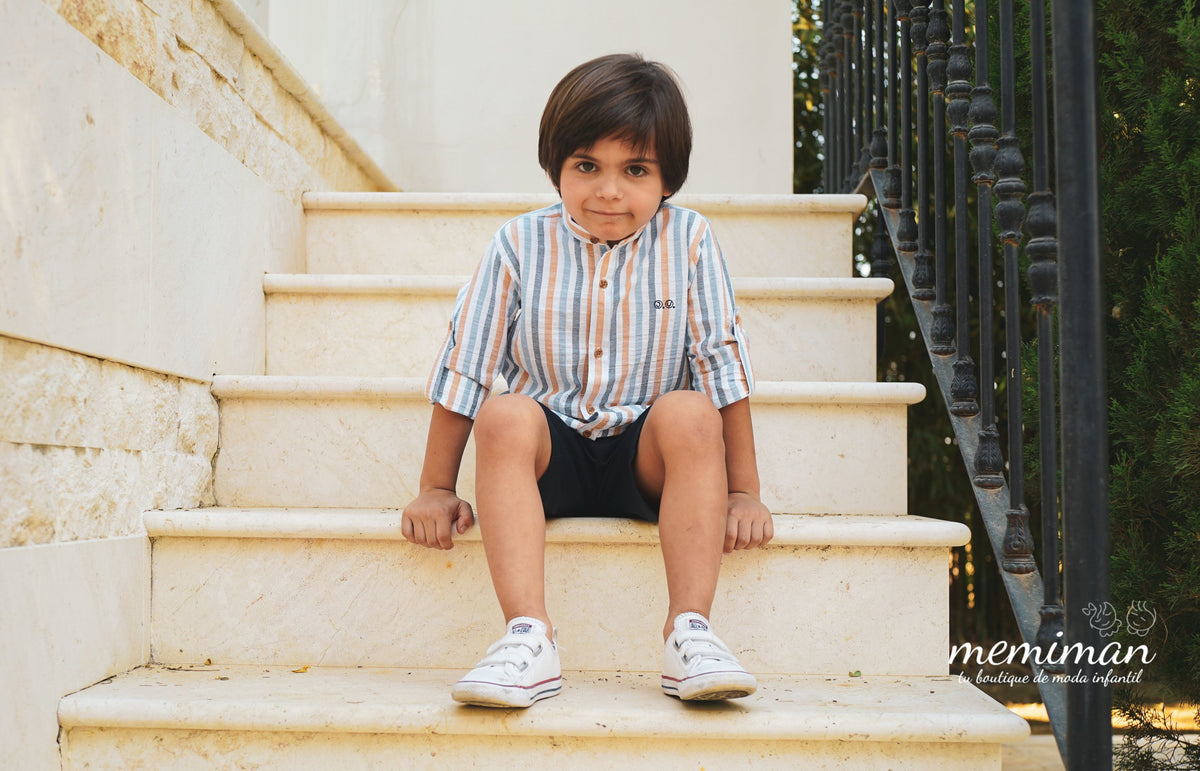 01-42182 Pantalon chino court sergé