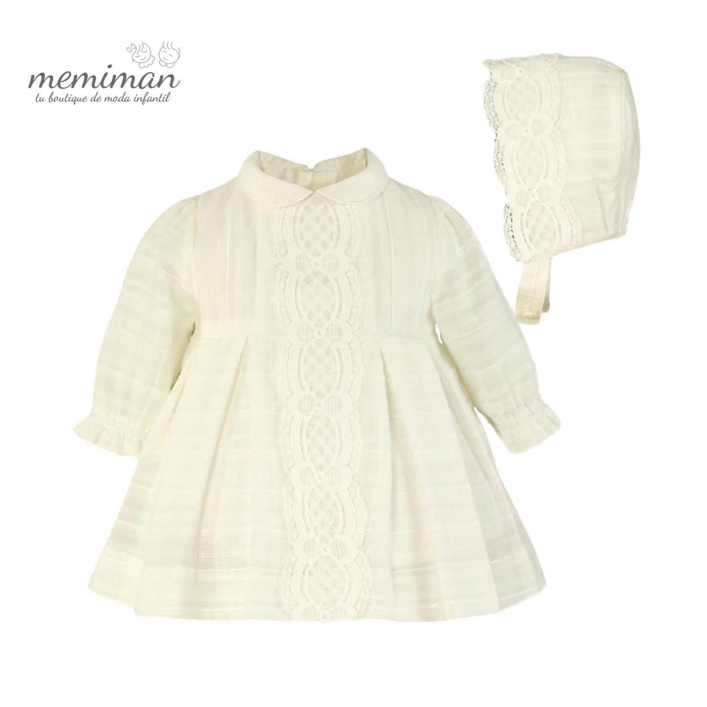 32-0020-VG Baby dress with panties and hat