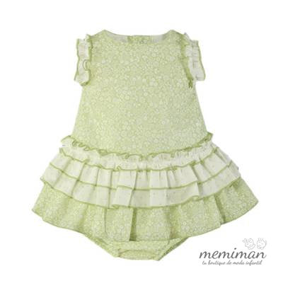 31-0032-VB Vestito neonata con culotte