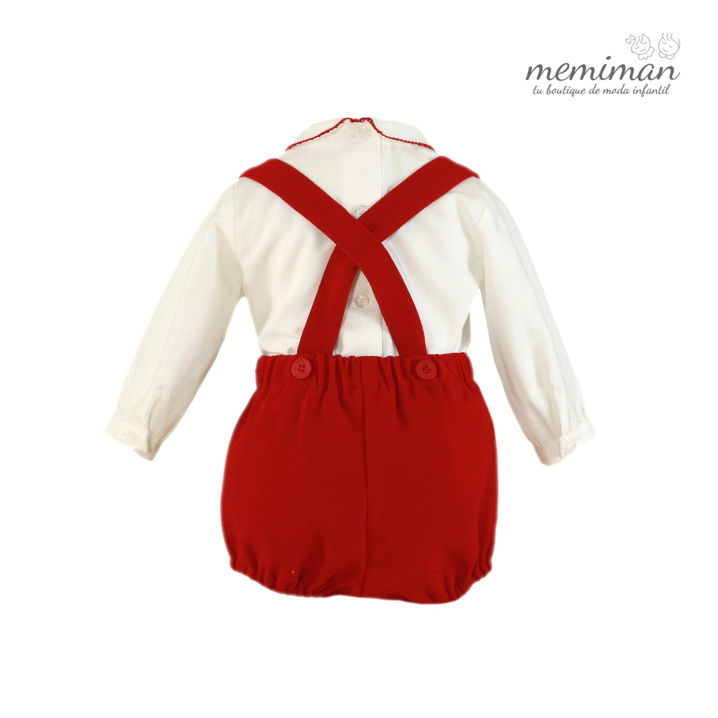 32-0036-23 Baby boy set with suspenders