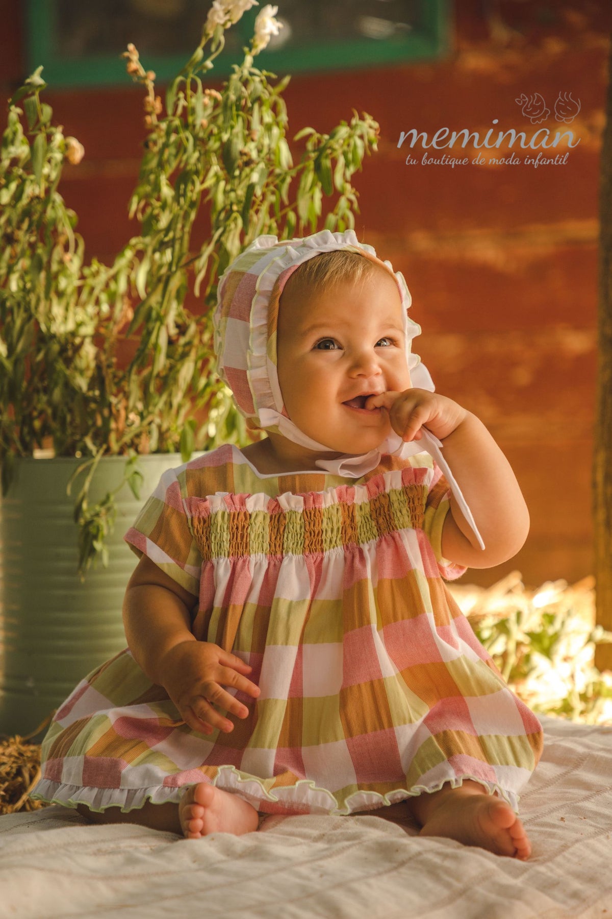 02-45006 Vestido bebé cuadros