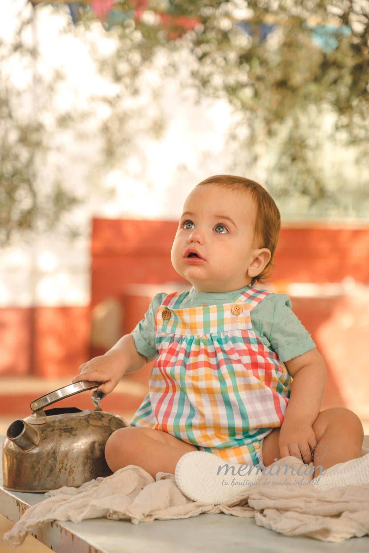 02-45074 Plaid Romper