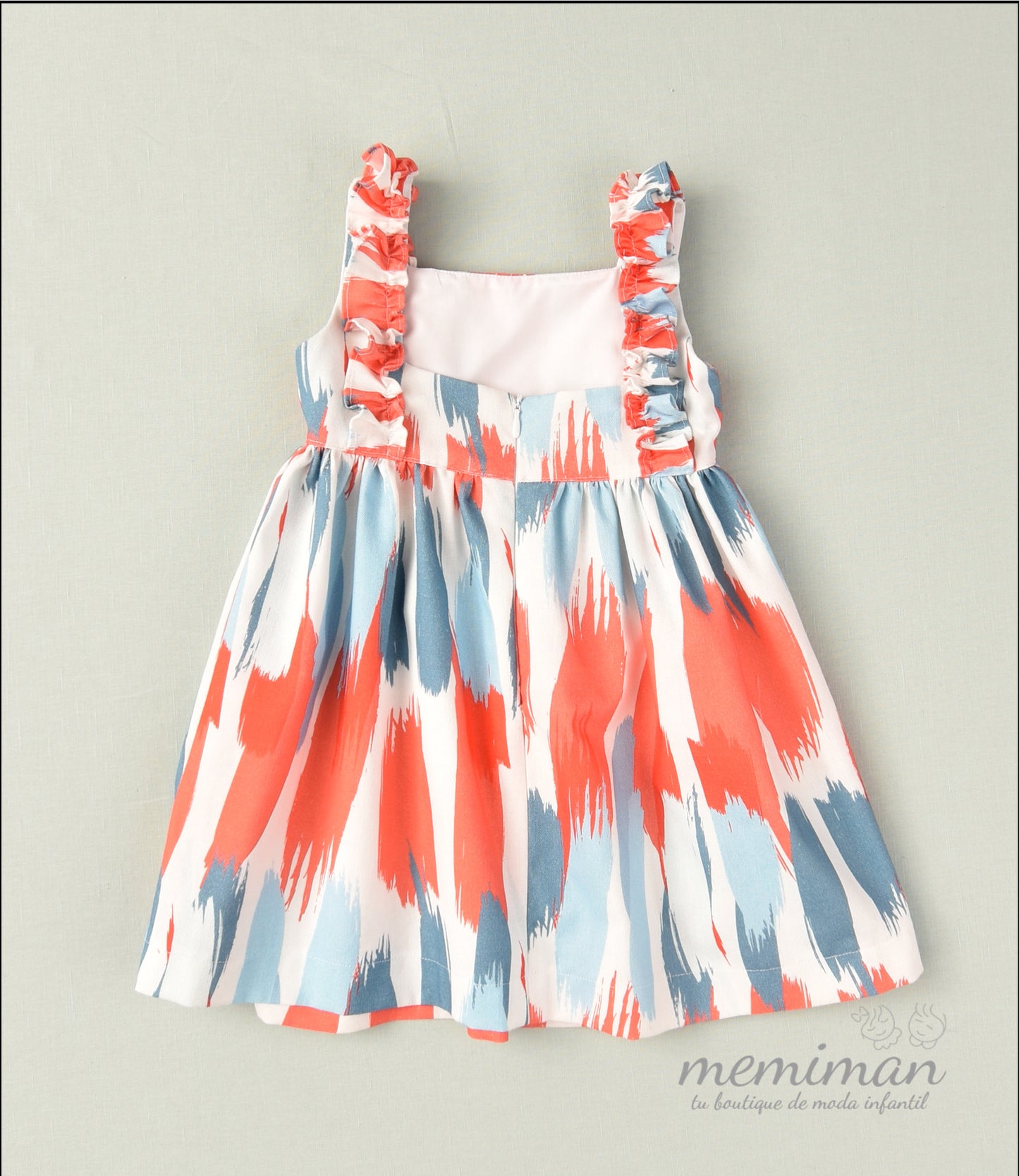 02-45078 Girl's dress with brush strokes