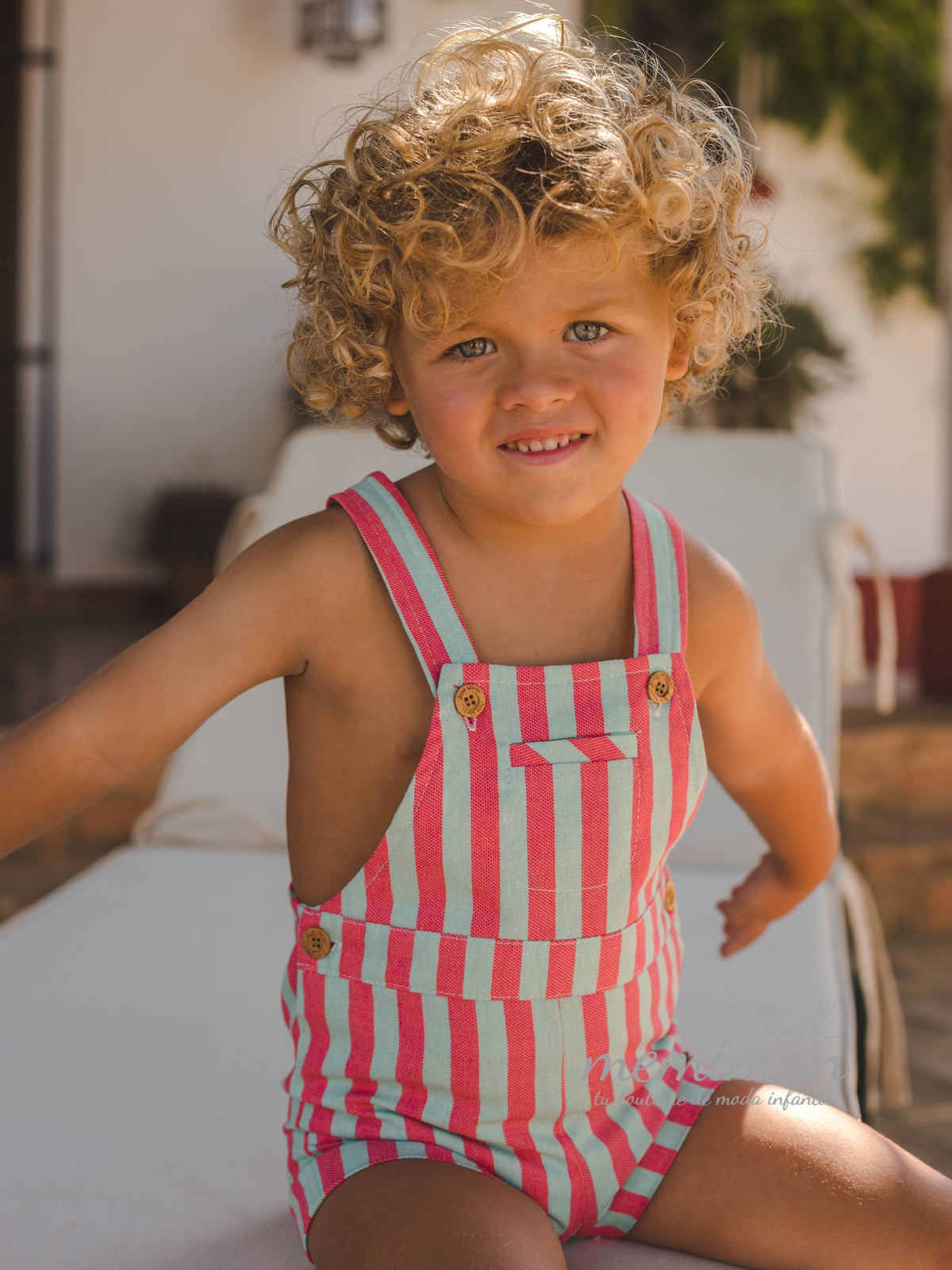 01-46104 Short striped dungarees