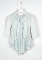 579819H Chaqueta capucha y cola en punto