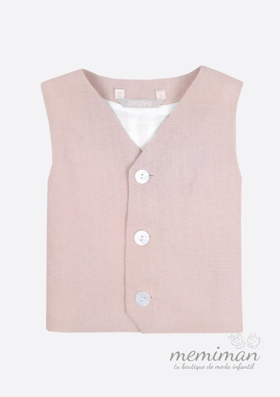190360 Gilet NEONATO lino