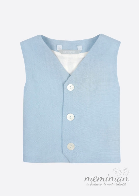 190360 Gilet NEONATO lino