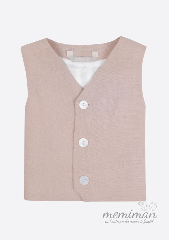 190360 Gilet NEONATO lino