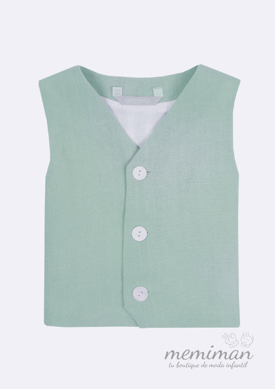 190360 Gilet NEONATO lino