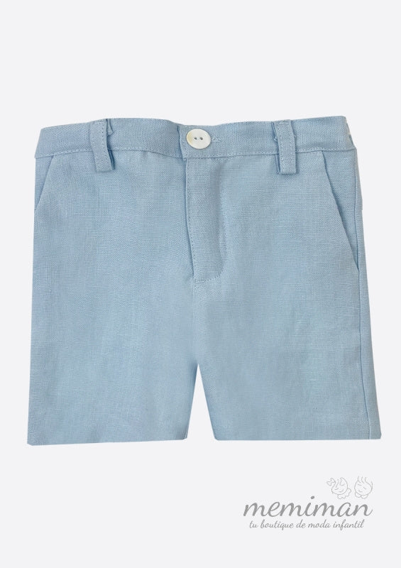 190520 Pantalón corto niño lino liso