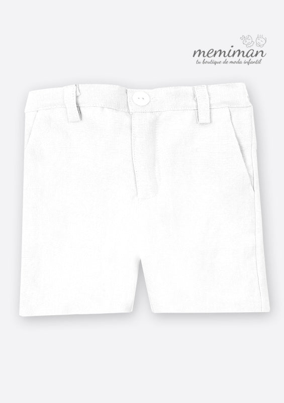 190520 Pantalón corto niño lino liso