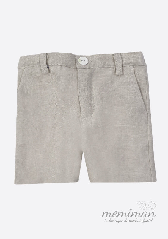190520 Pantalón corto niño lino liso