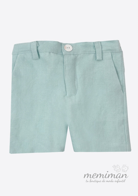 190520 Pantalón corto niño lino liso