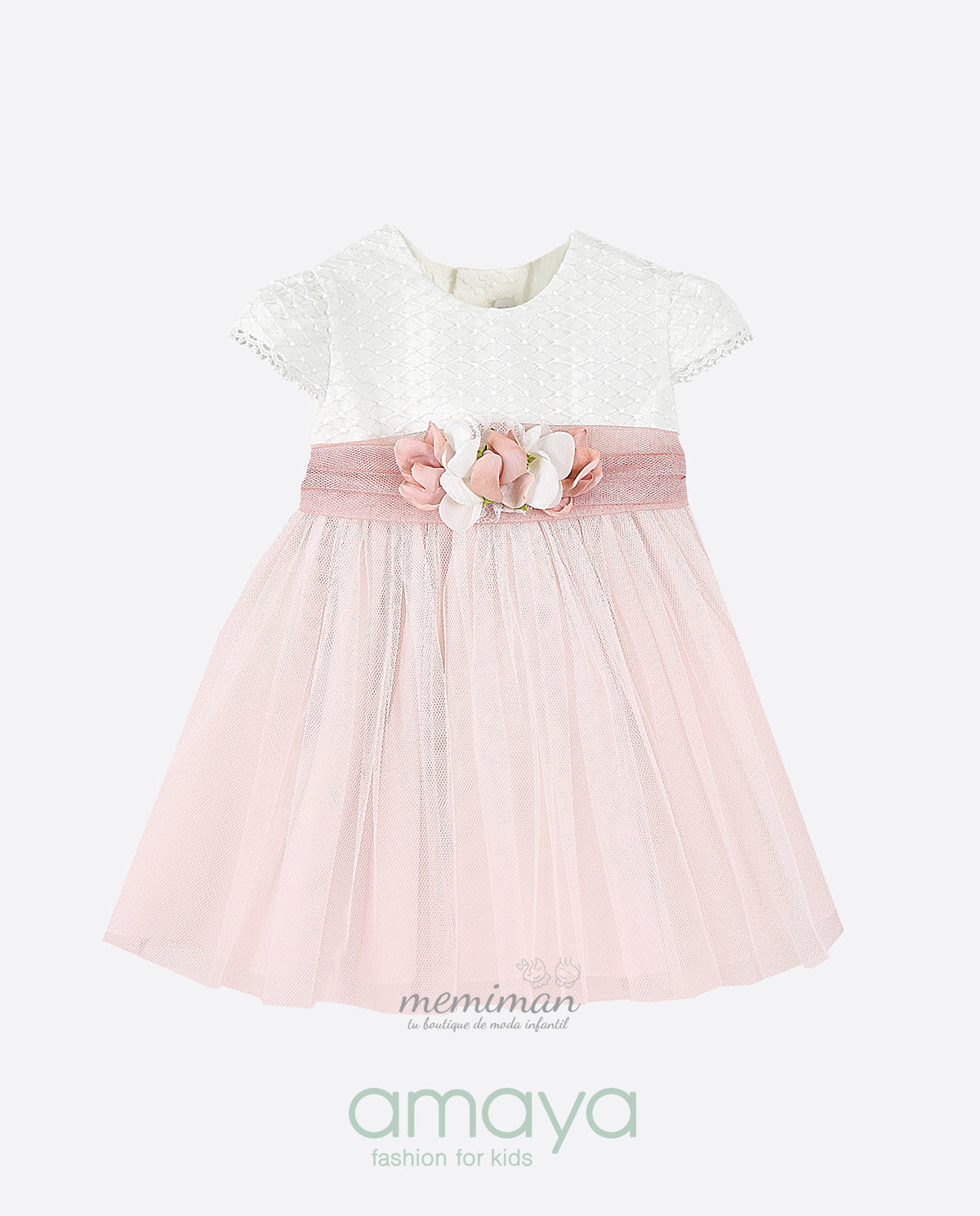 593024 Vestido bautizo tul