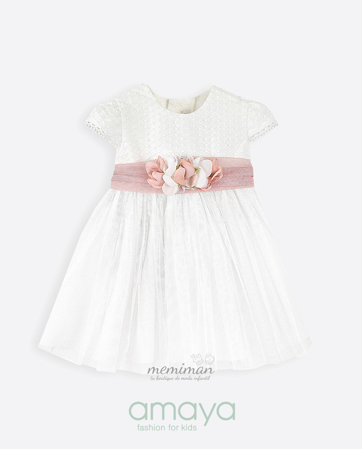 593024 Vestido bautizo tul