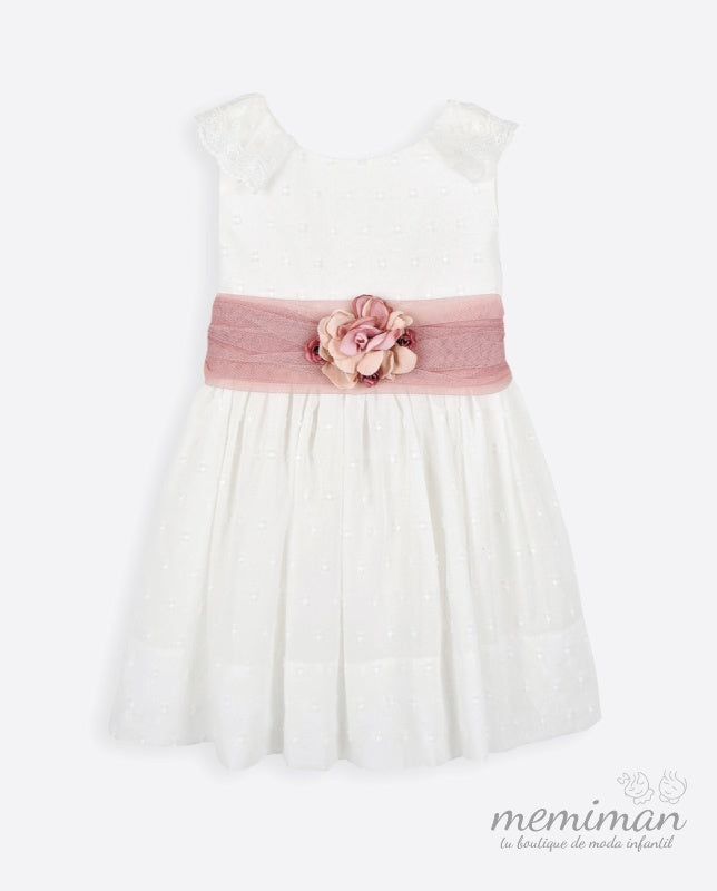 593414 Robe enfant voile plumeti
