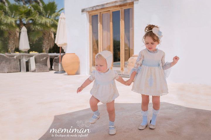 31-0123-P Light blue baby romper