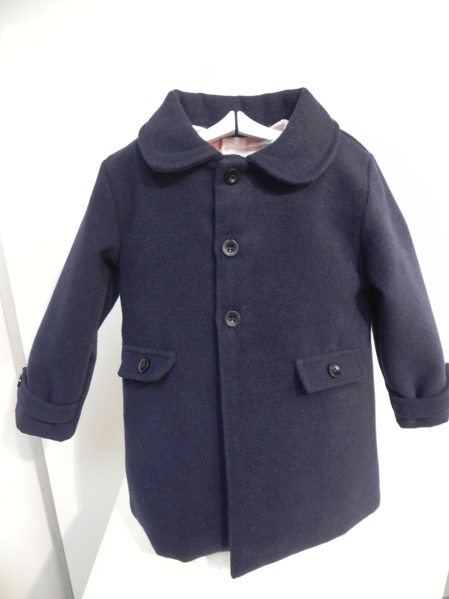 AJ439 Navy cloth baby boy coat