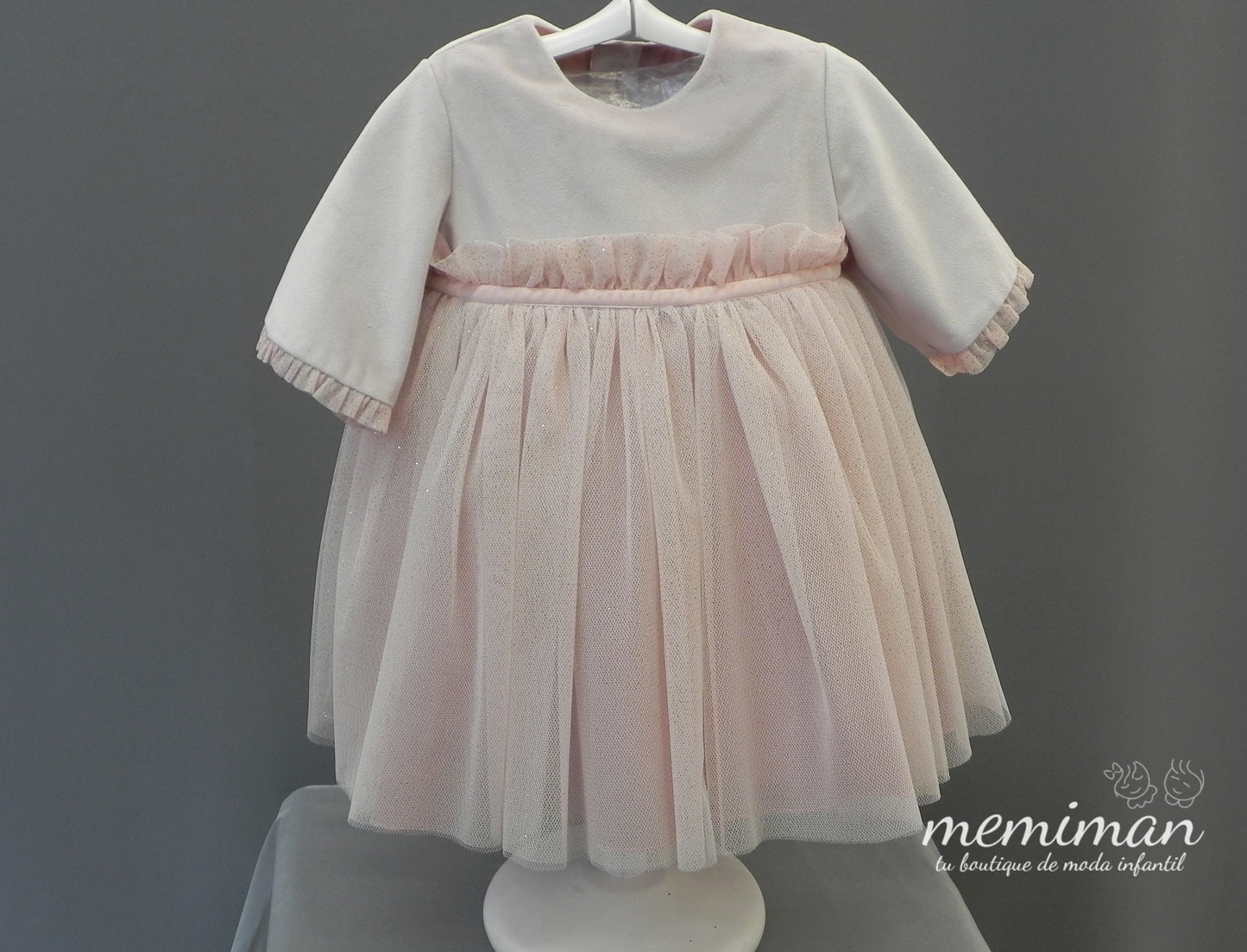522160 Robe de cérémonie BÉBÉ en velours et tulle