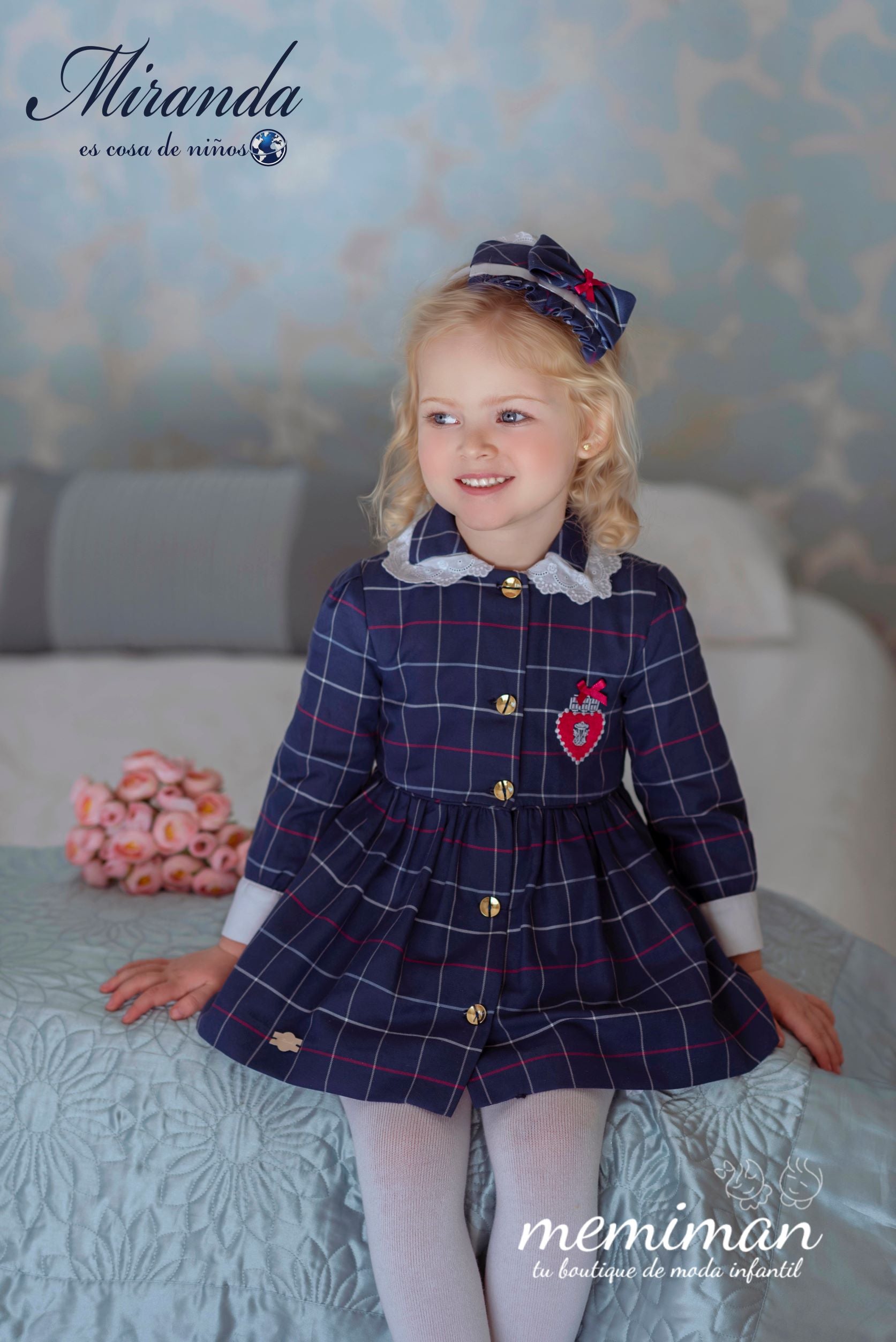 Vestido Infantil Cuadros con Fajín con Pasacintas Miranda - Travesuras Moda  Infantil