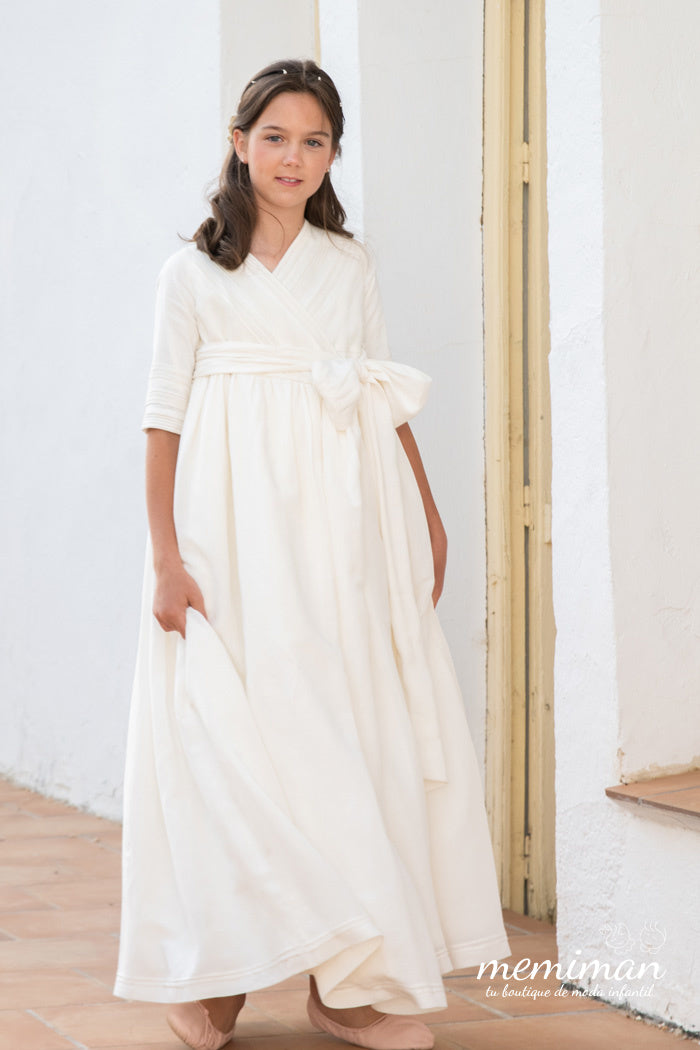 MÓNICA Vestido em linho cruzado (OUTLET)