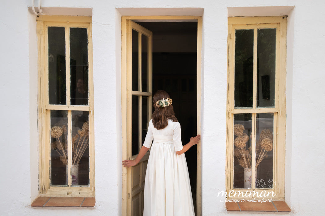 MÓNICA Vestido lino cruzado (OUTLET)