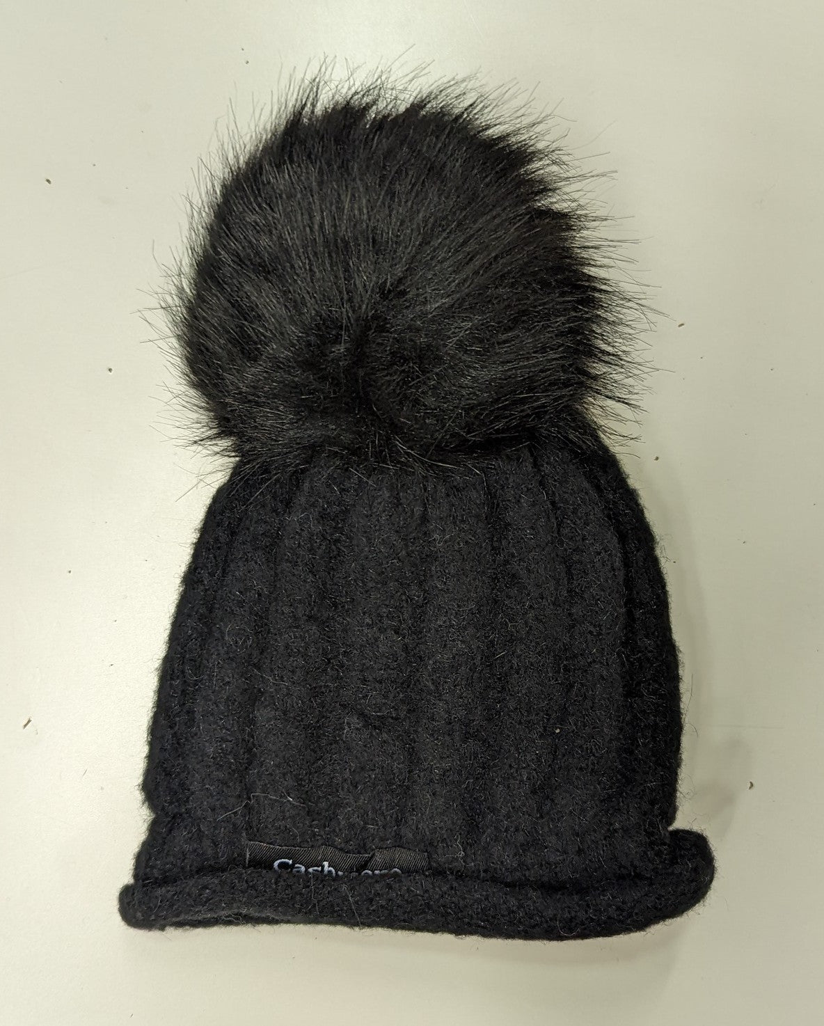 Gorro cachemir pompón pelo