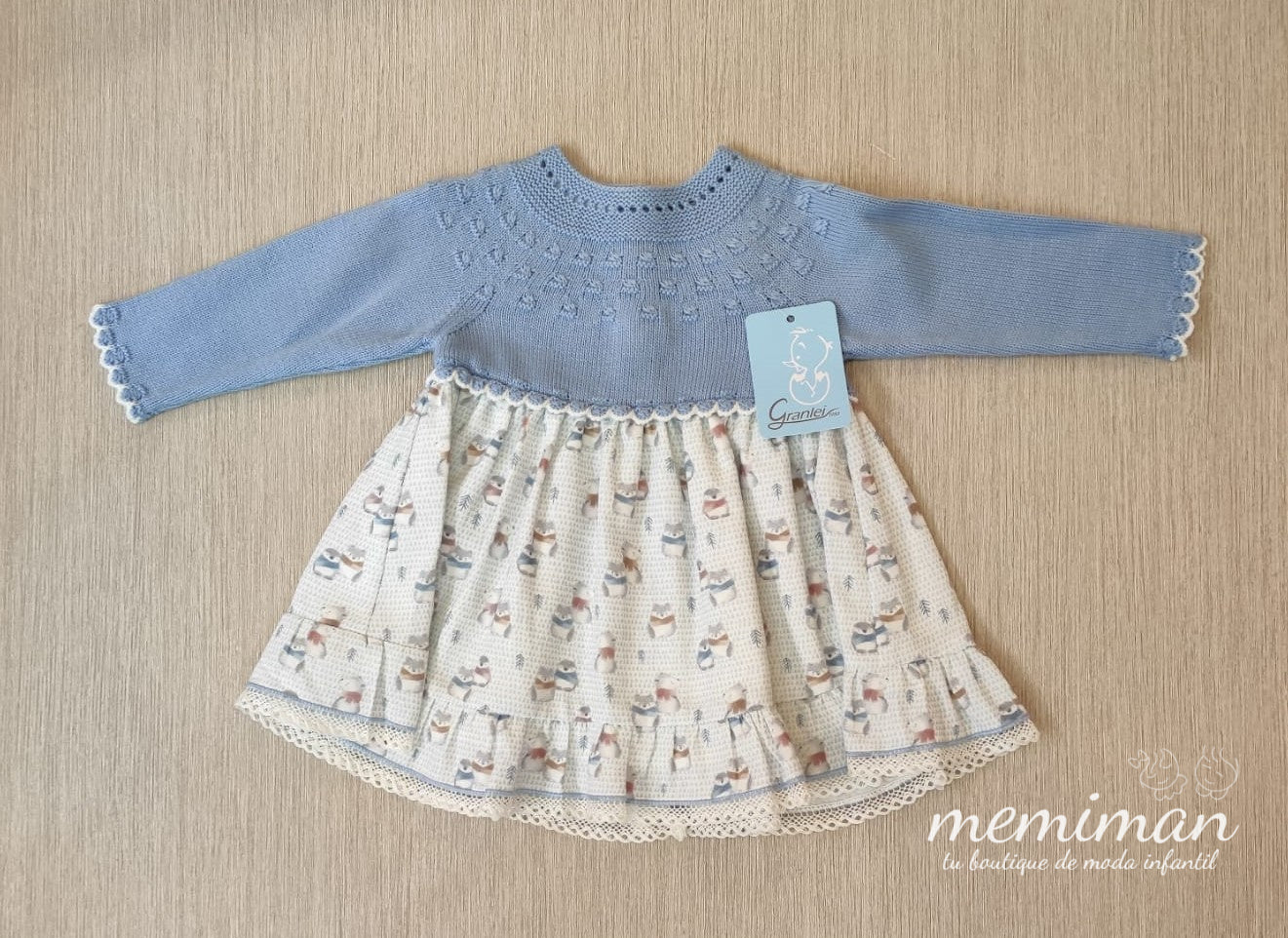 2-182T Bear fabric dress