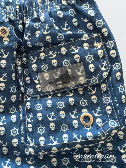 C642 Boy's skull swimsuit
