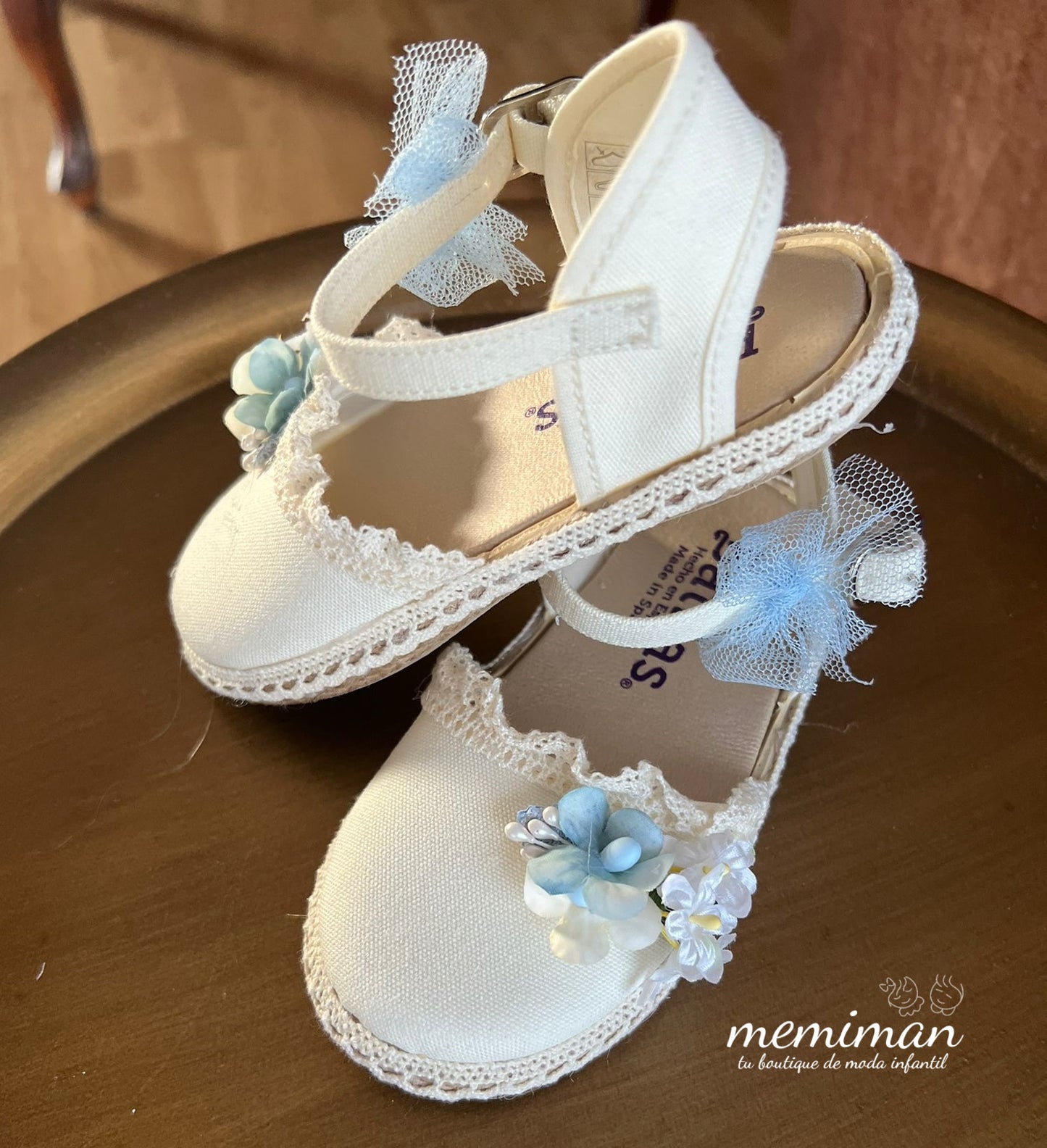 Memiman flat espadrille with flowers