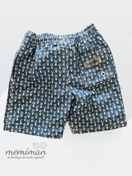 C642 Boy's skull swimsuit