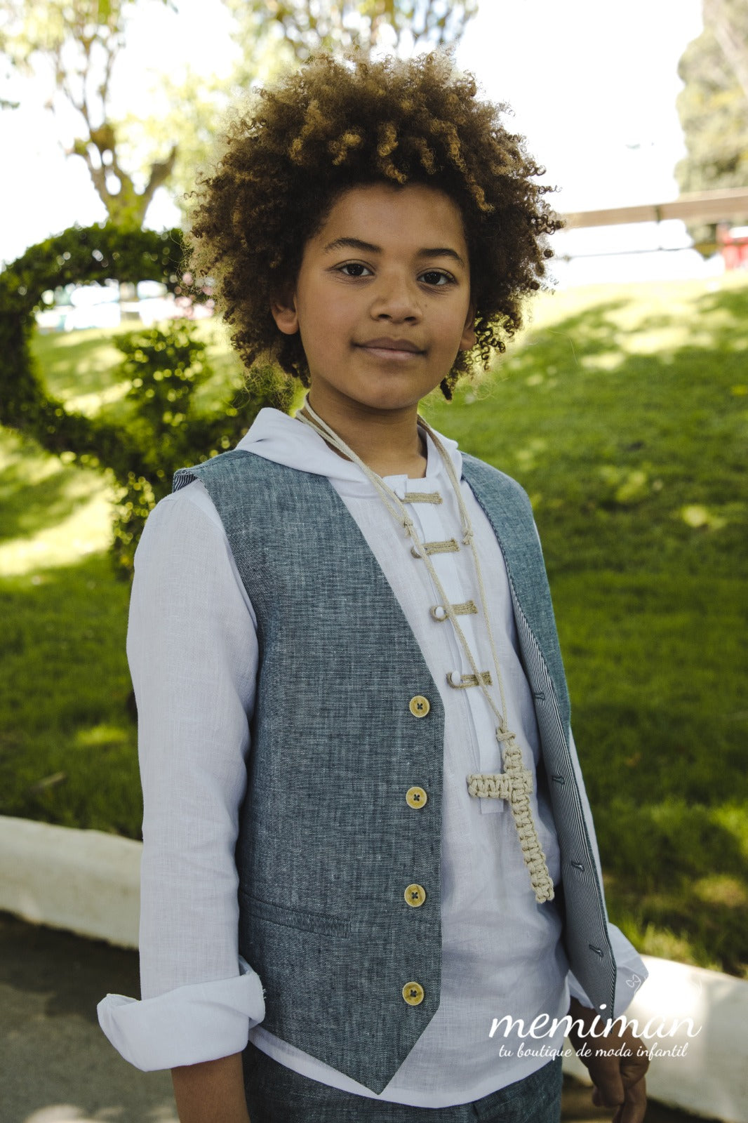 10-10021 Gilet droit en lin