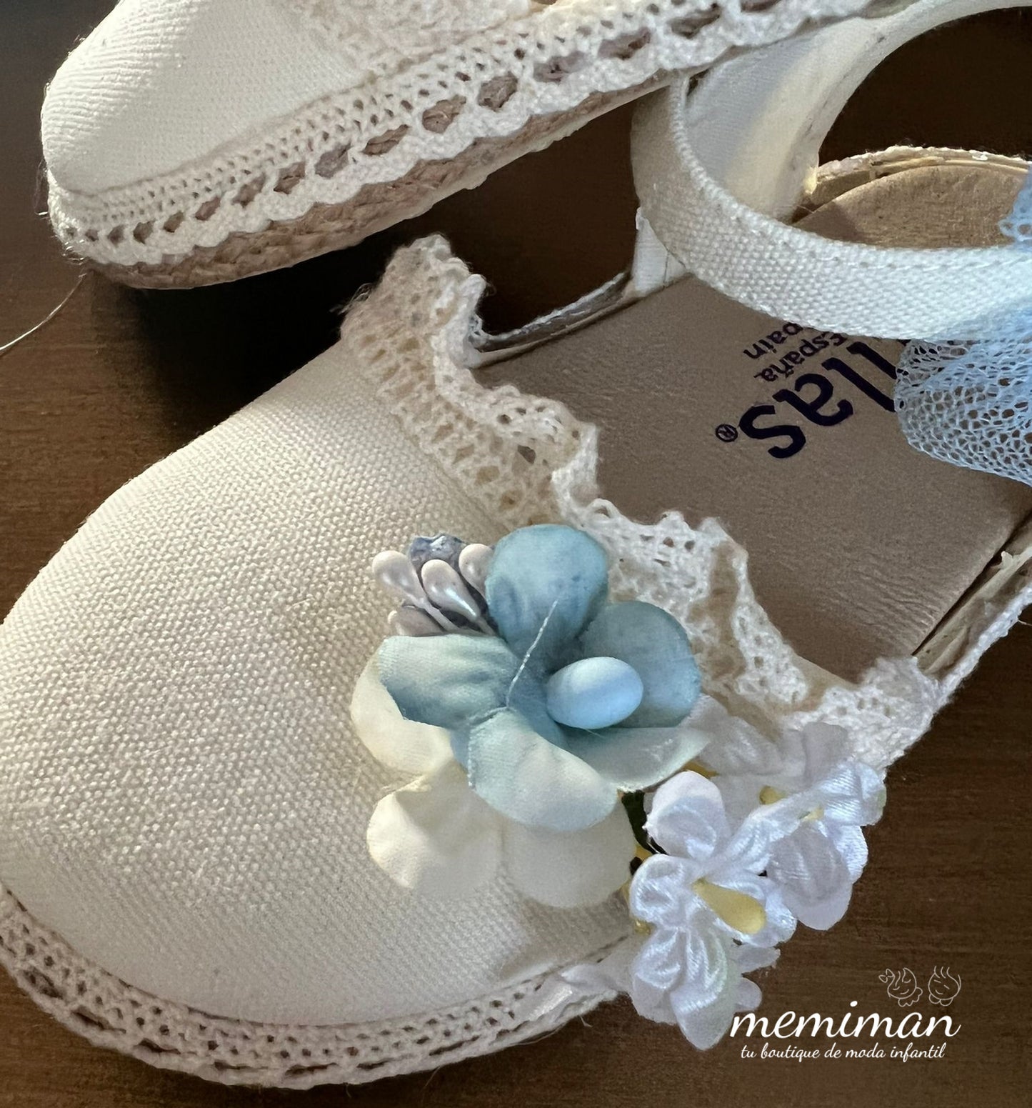 Memiman flat espadrille with flowers
