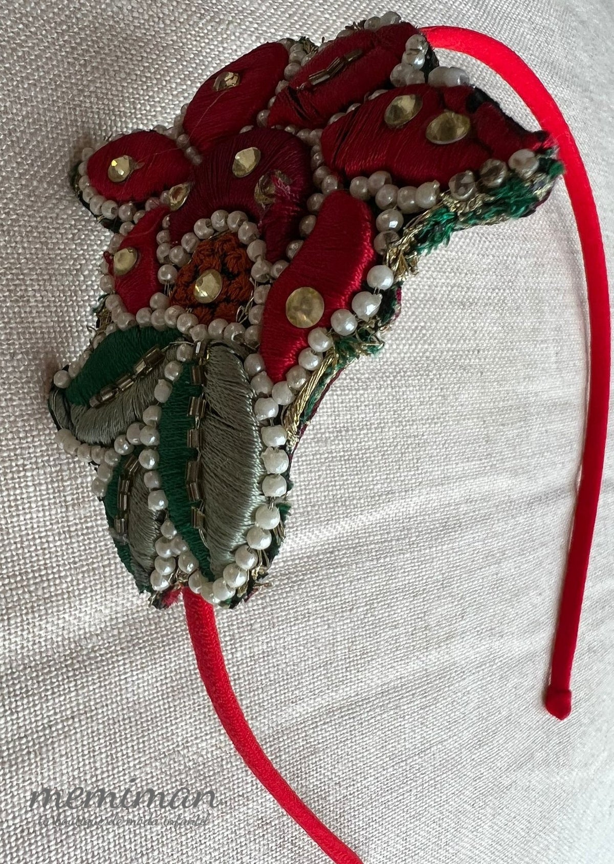 EMBROIDERED FLOWER Headband COM/CER