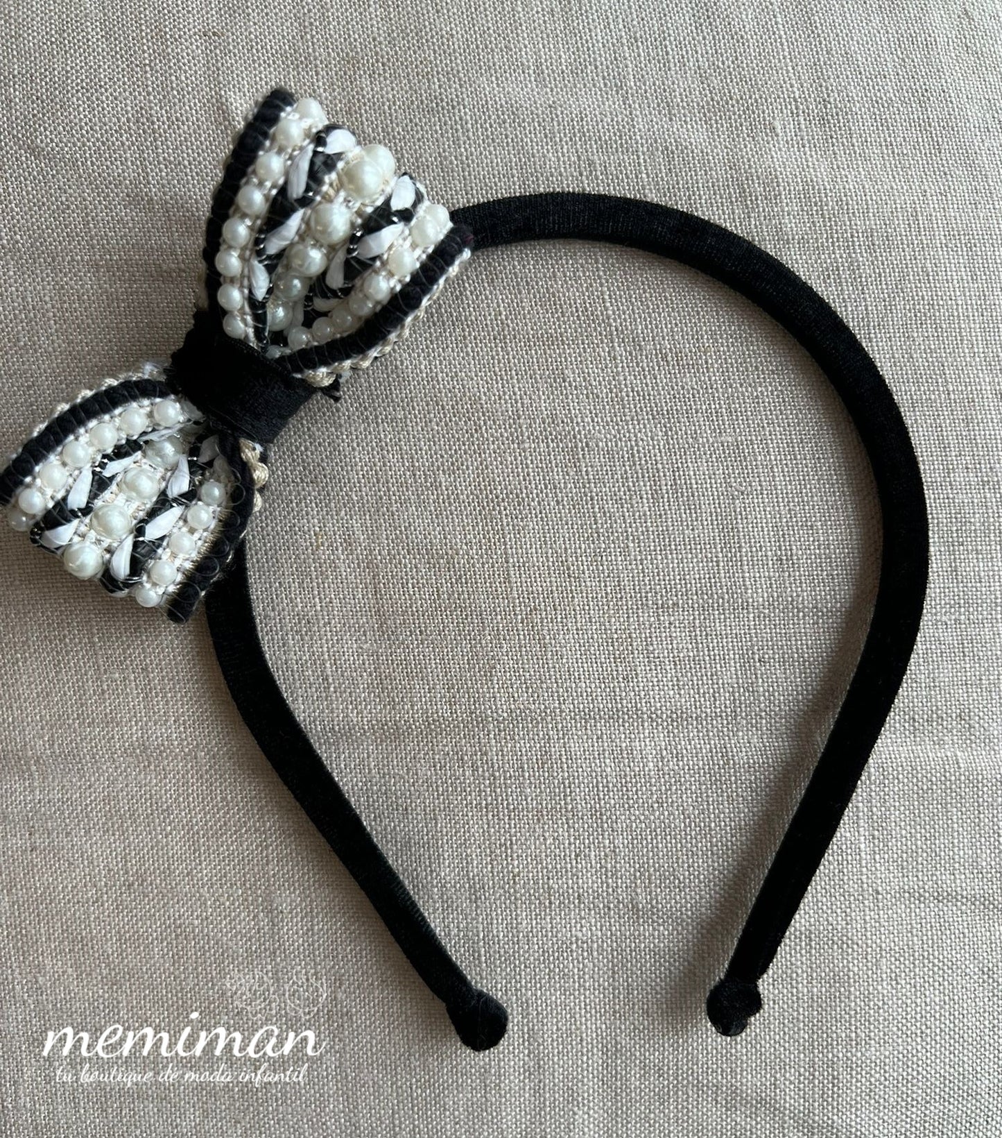 Bandeau NOIR NŒUD COM/CER